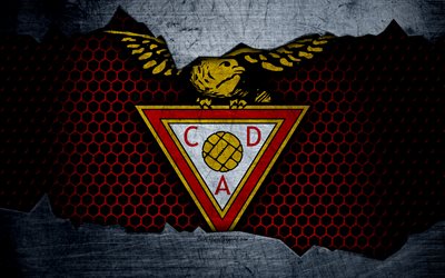 Aves, 4k, logo, Primeira Liga, soccer, football club, Portugal, CD Aves, grunge, metal texture, Aves FC