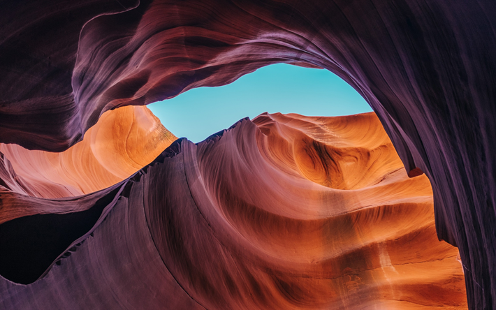Alt Antilop, turuncu kayalar, mağara, Kanyon, ABD, Amerika Birleşik Devletleri