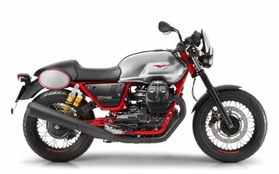 Moto Guzzi, V7 III Racer, 2017, 4k, nya motorcyklar, Italienska sagor