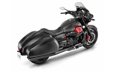 2 Moto Guzzi MGX-21, U&#231;an Kale, 2017, 4k, siyah motosiklet, karbon, İtalyan motosiklet, Moto Guzzi
