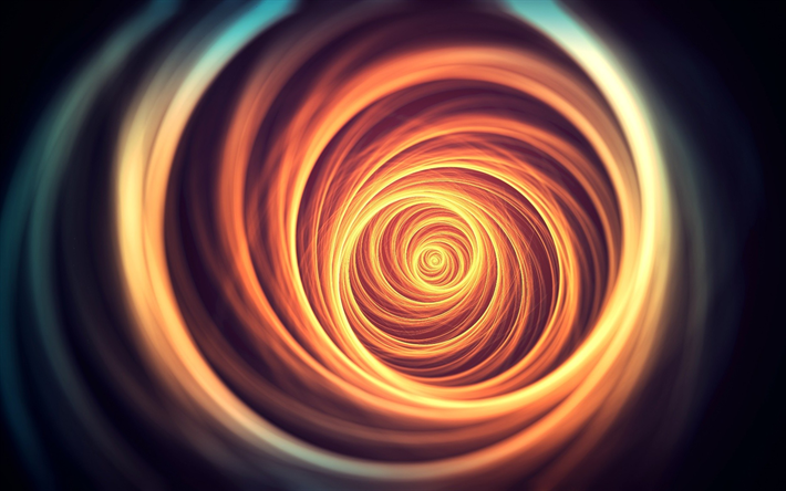 kreise, ringe -, vortex -, 3d-kunst, spirale, kreativ