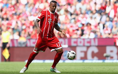 Jerome Boateng, 4k, fotbollsspelare, Bayern M&#252;nchen, Bundesliga, fotboll