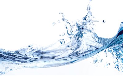 schizzi d&#39;acqua, 4k, acqua concetti di naturale pura, acqua, onde