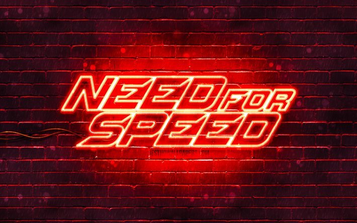 Download wallpapers Need for Speed red logo, 4k, red brickwall, NFS, 2020  games, Need for Speed logo, NFS neon logo, Need for Speed for desktop free.  Pictures for desktop free