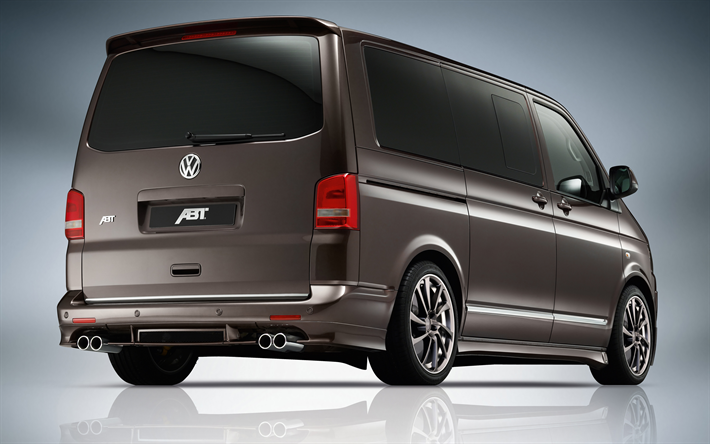 Volkswagen T5 Multivan, ABADE, ajuste, 4k, carrinha, Carros alem&#227;es, Volkswagen