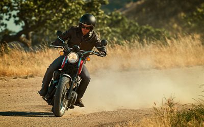 A Yamaha SCR950, piloto, 2017 motos, ofroad, novo SCR950, japon&#234;s motocicletas, Yamaha