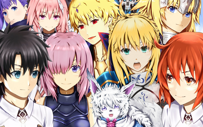 FateGrand Order, Japanese anime game, all characters