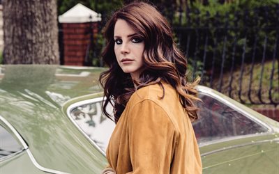 Lana Del Rey, 4k, american singer, portrait, retro, beautiful woman
