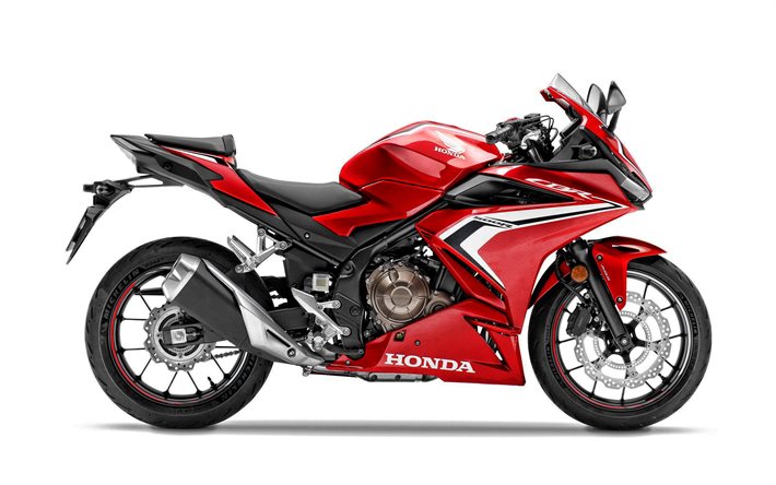 2021, Honda CB500F, vista laterale esterna, nuova CB500F rossa, moto sportive giapponesi, Honda