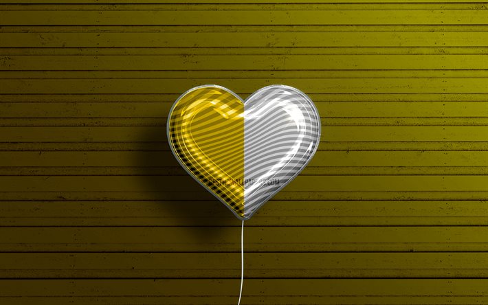 I Love Antrim, 4k, realistic balloons, yellow wooden background, Day of Antrim, irish counties, flag of Antrim, Ireland, balloon with flag, Counties of Ireland, Antrim flag, Antrim