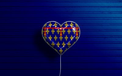 Artois, 4k, ger&#231;ek&#231;i balonlar, mavi ahşap arka plan, Artois G&#252;n&#252;, Fransız eyaletleri, Artois bayrağı, Fransa, bayraklı balon, Fransa İlleri