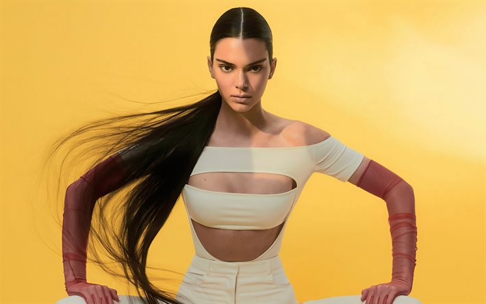 Kendall Jenner, S&#233;ance Photo, Vogue, Mannequin Am&#233;ricain, Costume Beige, Star Am&#233;ricaine, Mannequins Populaires