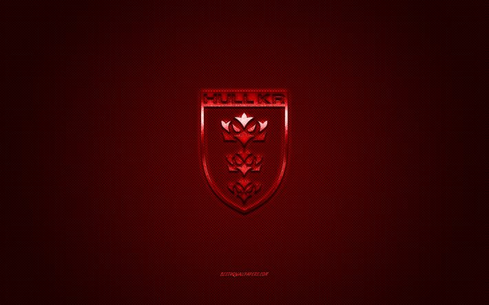 Hull Kingston Rovers, logo 3D creativo, sfondo rosso, club di rugby britannico, emblema 3d, Super League Europa, Yorkshire, Inghilterra, arte 3d, rugby, logo 3d Hull Kingston Rovers