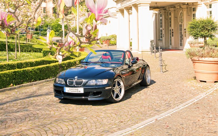 Racing Dynamics RS35, 4k, tuning, carros 2001, cabriolet preto, BMW Z4 2001, BMW E36 7, carros alem&#227;es, BMW