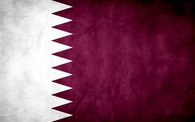 Qatar, Qatari flag, wall texture, East