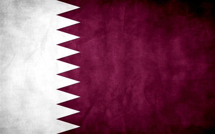 Qatar, Qatari flag, wall texture, East