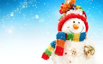 lumiukko, talvi, joulu, lumi, 3d-lumiukko