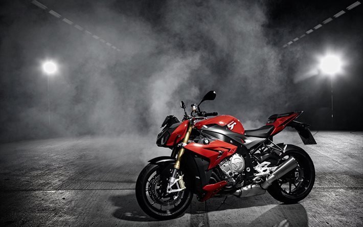 BMW S1000R, yeni motosiklet, BMW, kırmızı, siyah motosiklet