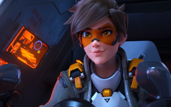 Overwatch 2, 2019, Tracer, portrait, main character, poster, blizzard, game characters, Overwatch