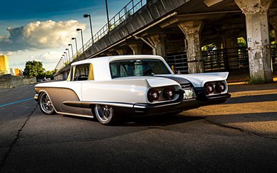 Ford Thunderbird, american retro cars, rear view, custom Thunderbird, tuning Thunderbird, american vintage cars, Ford