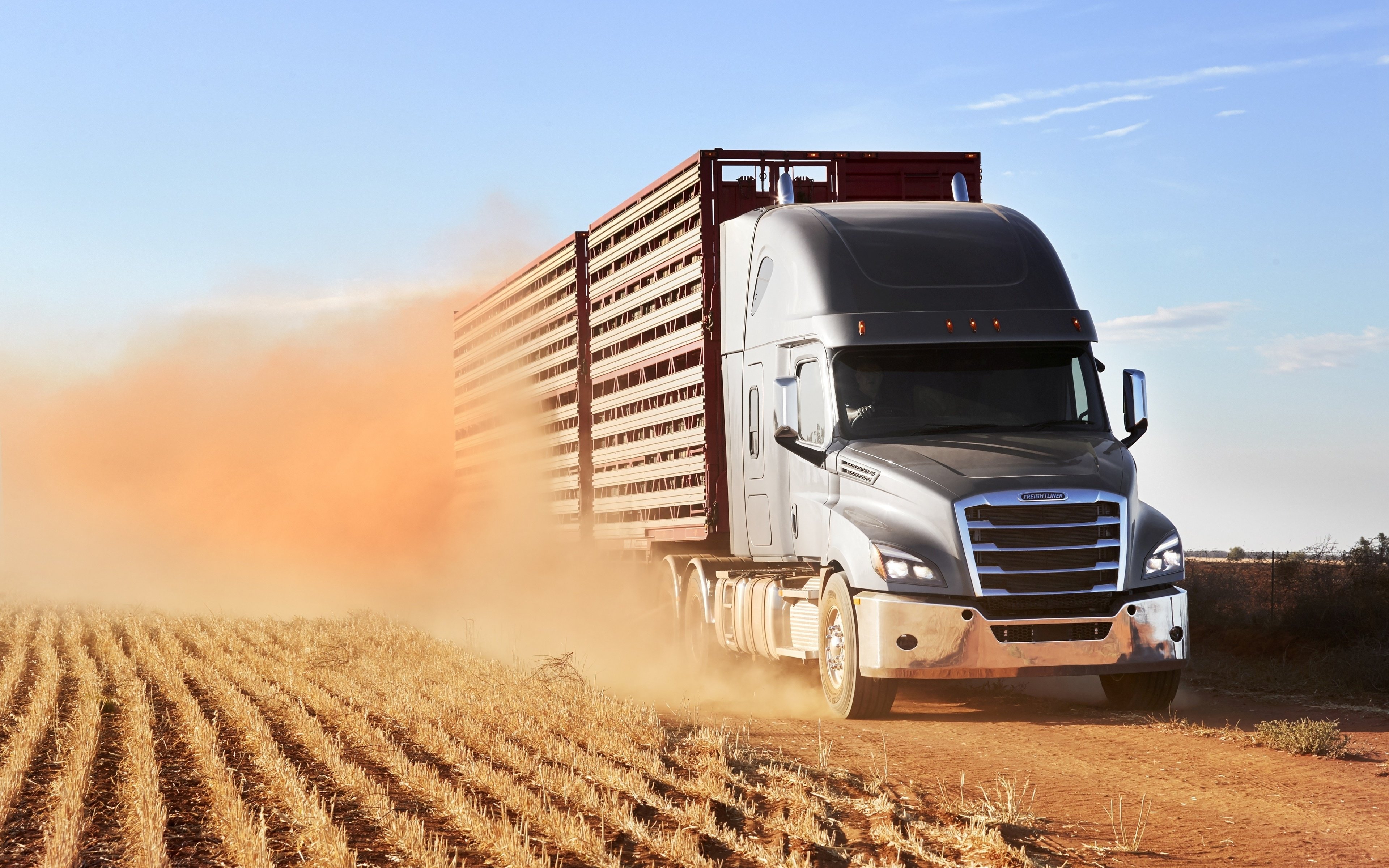 Download Wallpapers Freightliner Cascadia Heavy Truck Cargo