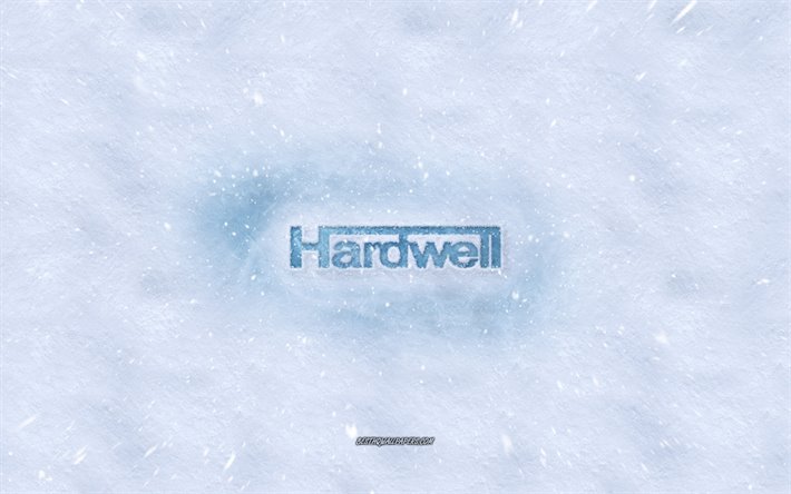 hardwell-logo, winter-konzepte, robbert van de corput, schnee, beschaffenheit, hintergrund, hardwell-emblem, winter-kunst, hardwell