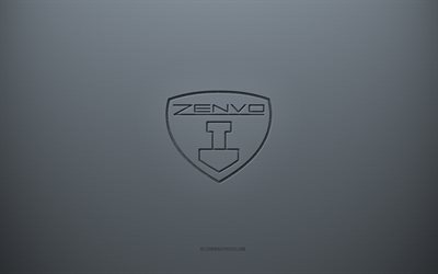zenvo-logo, grauer kreativer hintergrund, zenvo-emblem, graue papierstruktur, zenvo, grauer hintergrund, zenvo 3d-logo