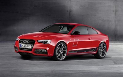 Audi A5 Coupe, 2016, a5 red, sports coupe, red Audi, DTM