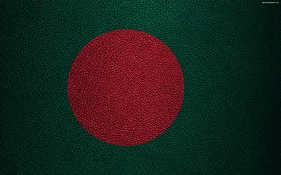 Flag of Bangladesh, 4K, leather texture, Bangladeshi flag, Asia, world flags, Bangladesh