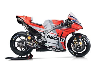 4k, Ducati Desmosedici GP18, yan g&#246;r&#252;n&#252;m, 2018 bisiklet, sportsbikes, Ducati