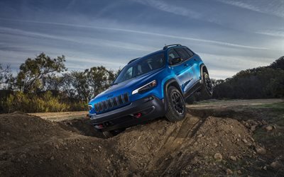 Jeep Cherokee Trailhawk, 2019 cars, offroad, SUVs, new Cherokee, Jeep
