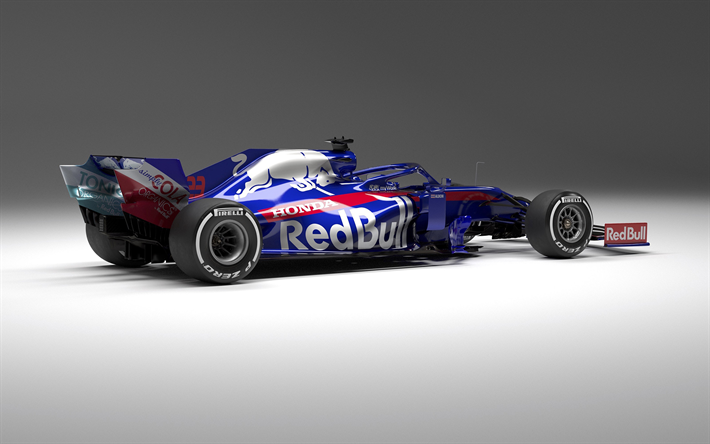 2019, Toro Rosso STR14, 2019 F1 car, Formula 1, new racing car, rear view, F1, Red Bull, STR14, Scuderia Toro Rosso