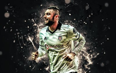 Burak Yilmaz, Besiktas FC, fotboll, turkiska fotbollsspelare, BJK, Yilmaz, Turkiska Super Lig!, Besiktas JK, neon lights, Yilmaz Besiktas