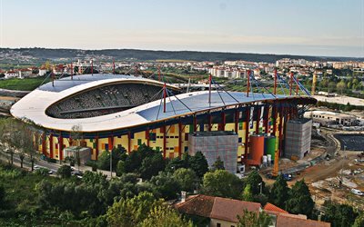 Estadio Municipal de Aveiro, le portugais du stade de football de la banlieue, le front de mer stade, Aveiro, Portugal