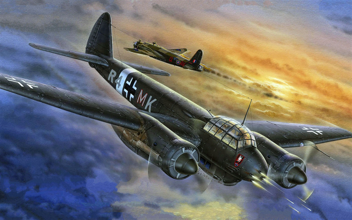 Junkers Ju 88, un bombardier allemand, l&#39;Allemagne, la seconde Guerre Mondiale, le Ju 88 C-4, World of warplanes, la Luftwaffe