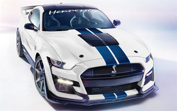 Hennessey GT500 Venom 1000, 4k, tuning, 2020 arabalar, supercars, 2020 Ford Mustang, amerikan otomobil, Ford