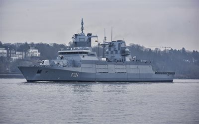 Sachsen-Anhalt, F224, tyska fregatten, tyska marinen, Baden-W&#252;rttemberg-klassen, tyska krigsfartyget