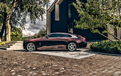 Rolls-Royce Silver Spectre, 2021, exterior, vista lateral, Rolls-Royce Wraith Coupe, carros de luxo, carros brit&#226;nicos, Rolls-Royce