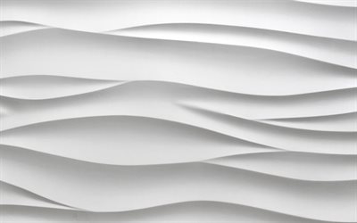 textura de gesso de ondas, fundo de gesso de ondas brancas, textura de ondas, textura de ondas brancas