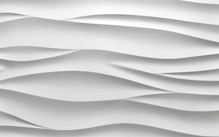 Download wallpapers waves plaster texture, white waves plaster background,  waves texture, white waves texture for desktop free. Pictures for desktop  free