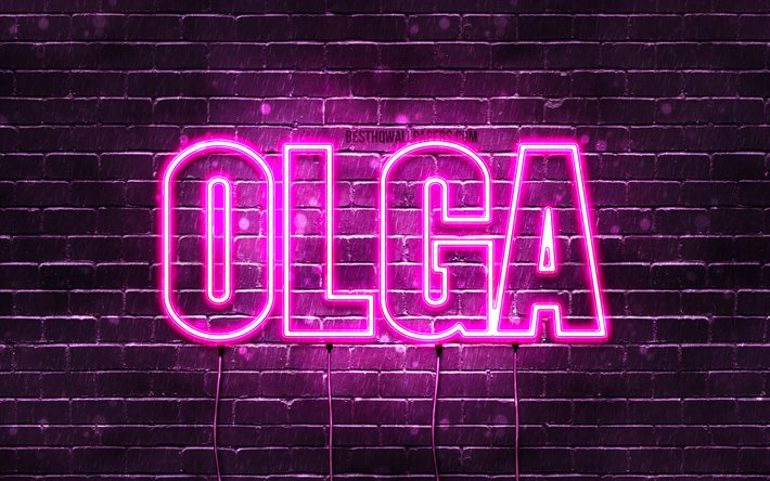 ダウンロード画像 オリガ 4k 名前の壁紙 女性の名前 オルガ名 紫色のネオン 誕生日おめでとう 人気のあるポーランドの女性の名前 オルガの名前の写真 フリー のピクチャを無料デスクトップの壁紙