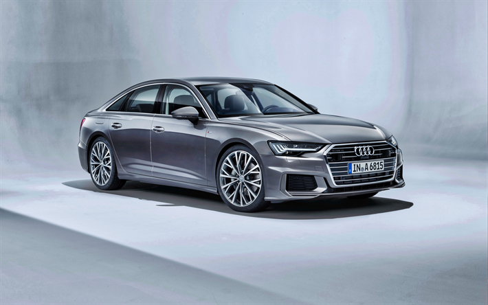 Audi A6, 2019, quattro S, classe affaires, berline de luxe, d&#39;ext&#233;rieur, d&#39;argent nouvelle A6, voitures allemandes, Audi