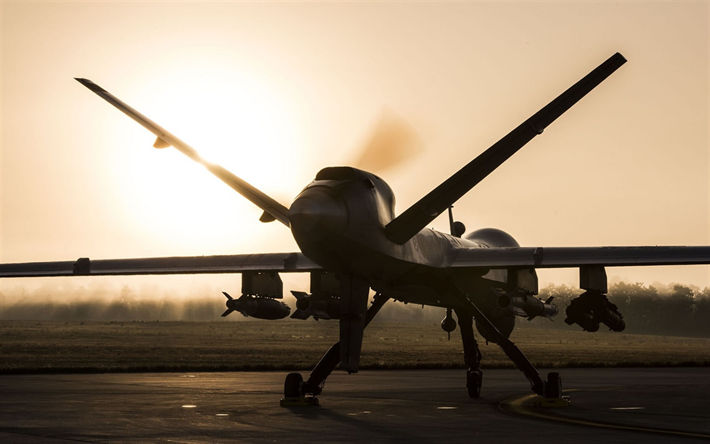 General Atomics MQ-9 Reaper, drone, reconnaissance and strike UAV, US Air Force, Garrett TPE331, American aircraft, USA