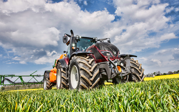 VALTRA T234V, 4k, fertilizantes de los campos de 2019 tractores Valtra T de la Serie, maquinaria agr&#237;cola, nueva T234V, HDR, la agricultura, la cosecha, el tractor en el campo, Valtra