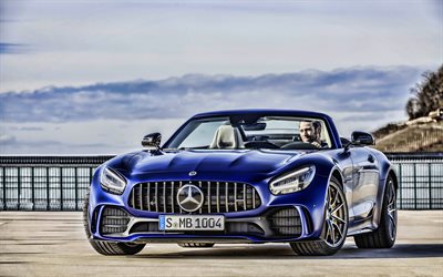 Mercedes-AMG GT R Roadster, 4k, supercars, 2019 cars, HDR, R190, 2019 Mercedes-AMG GT R, german cars, Mercedes