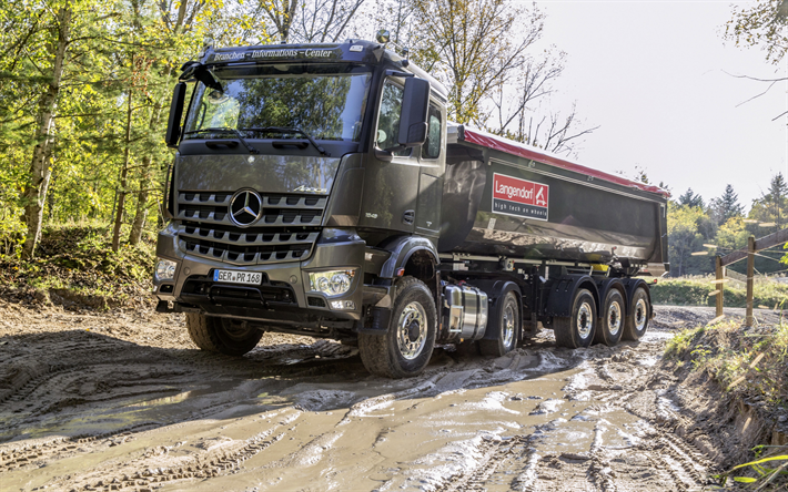 Mercedes-Benz Arocs, 2019, dump truck, new truck, Arocs, German trucks, Mercedes