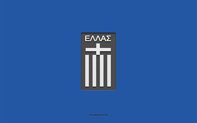 منتخب اليونان لكرة القدم, خلفية زرقاء, فريق كرة القدم, شعار, الاتحاد الأوروبي لكرة القدم, اليونان, كرة القدم, شعار منتخب اليونان لكرة القدم, أوروبا