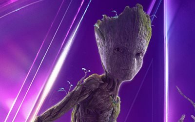 Vauva Groot, 4k, 2018 elokuva, supersankareita, Avengers Infinity War