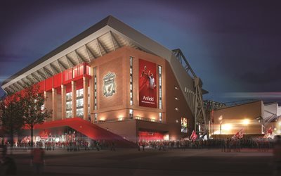 Liverpool FC, Anfield Road, football stadium, sports arena, England, UK