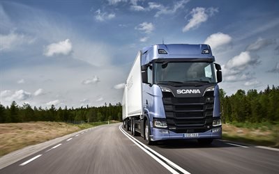 Scania S730, 2018, LKW, new trucks, delivery concepts, truck with a trailer, road train, Scania